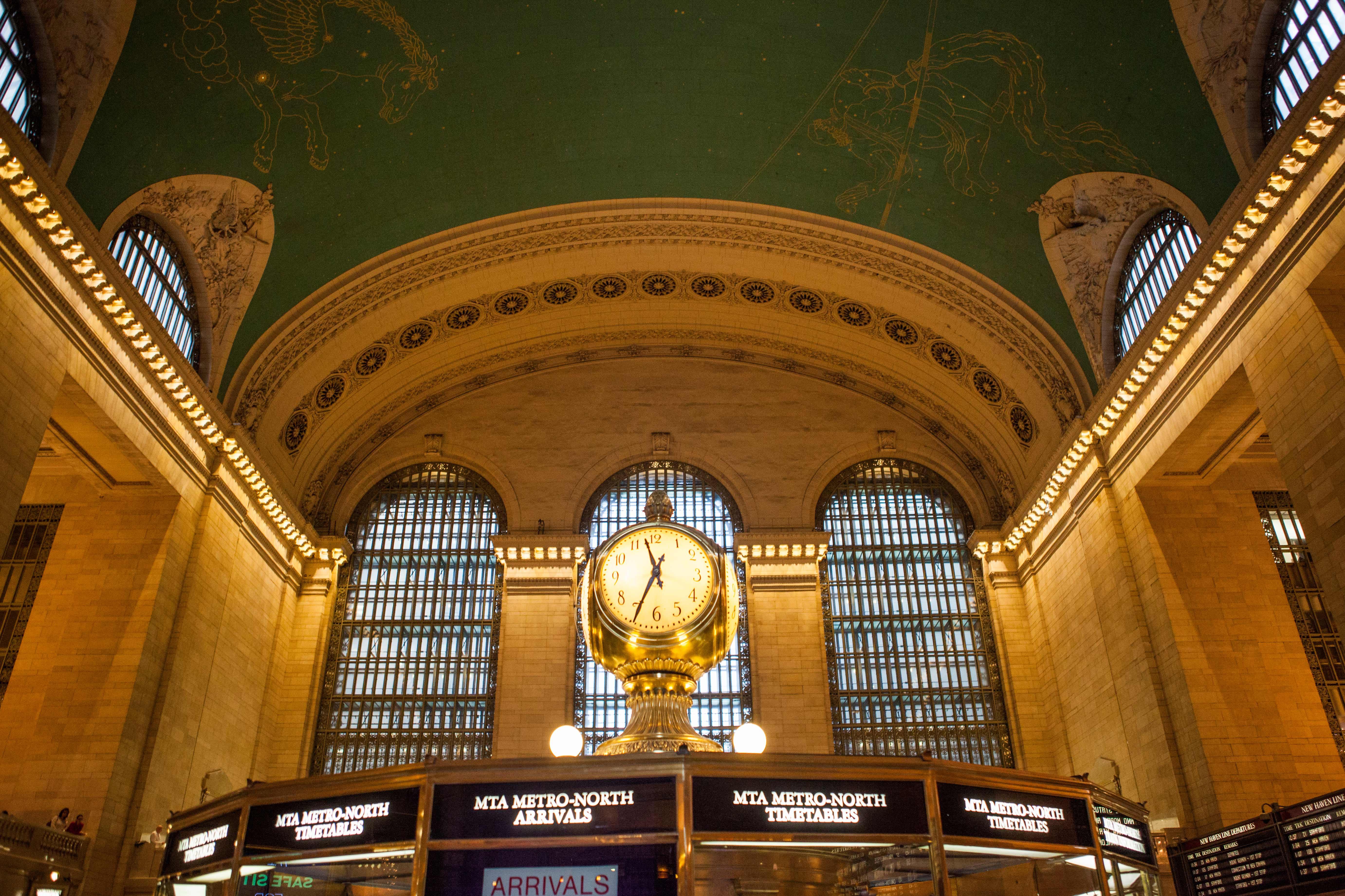 Grand Central Station, History, Clock, & Ceiling