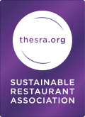 We are proud members of the Sustainable Restaurant Association and our 1 star Sustainability Award