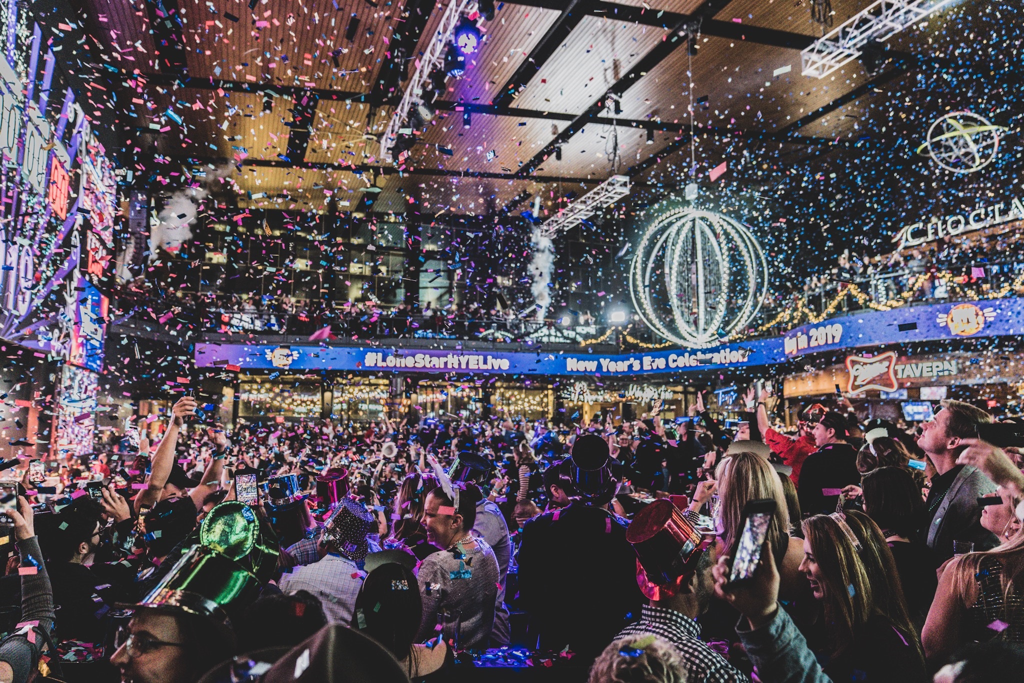 Photo of Texas Live! New Year's Eve Party with confetti and New Years Eve ball drop