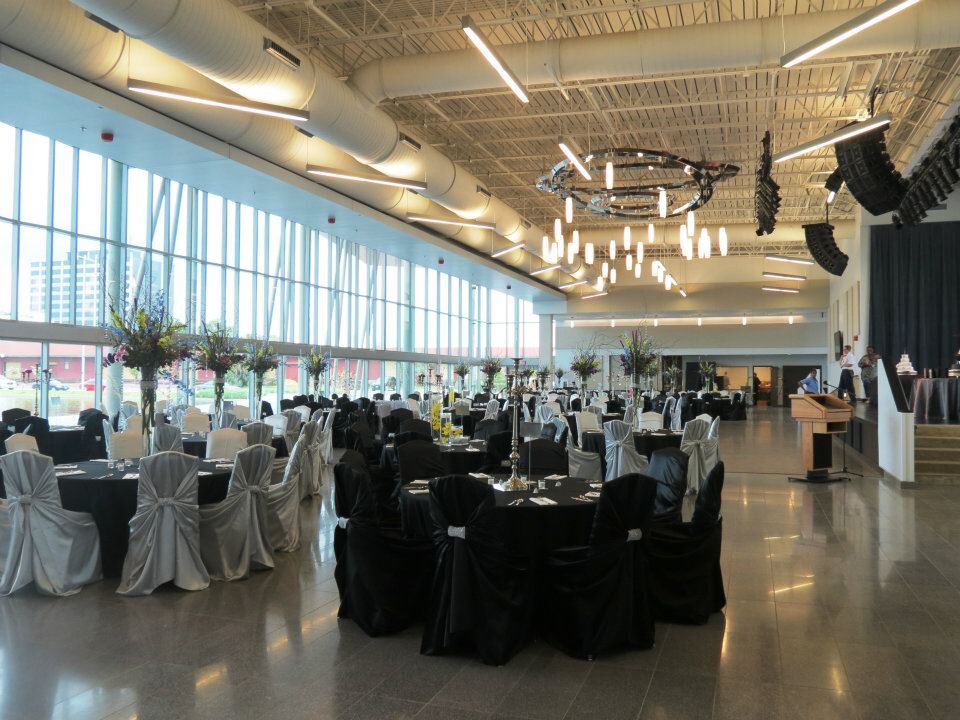 Event Center Dining Hall With Chairs and Round Tables