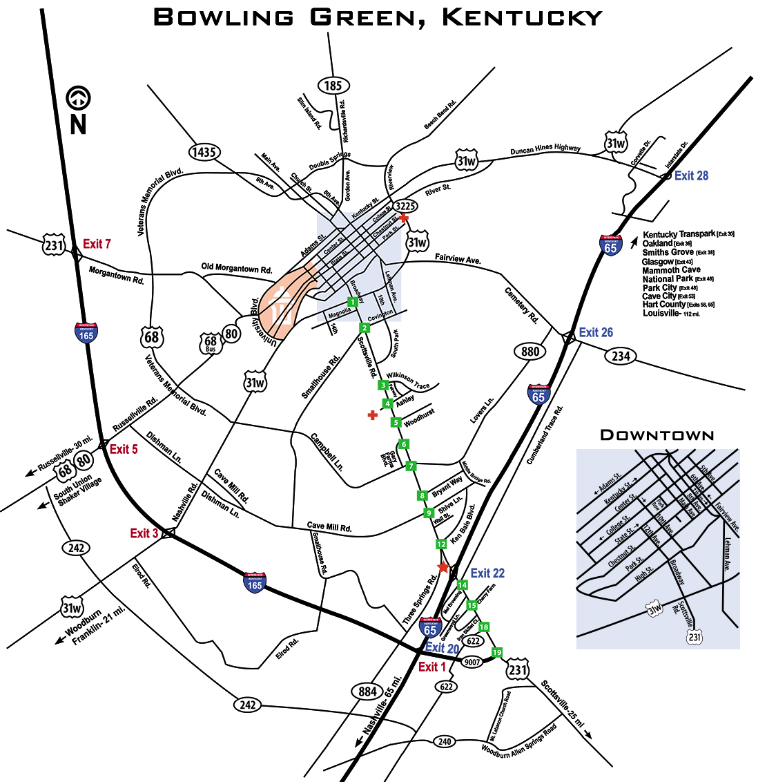 Directions To Bowling Green Maps And Directions | Getting Around Bowling Green Ky