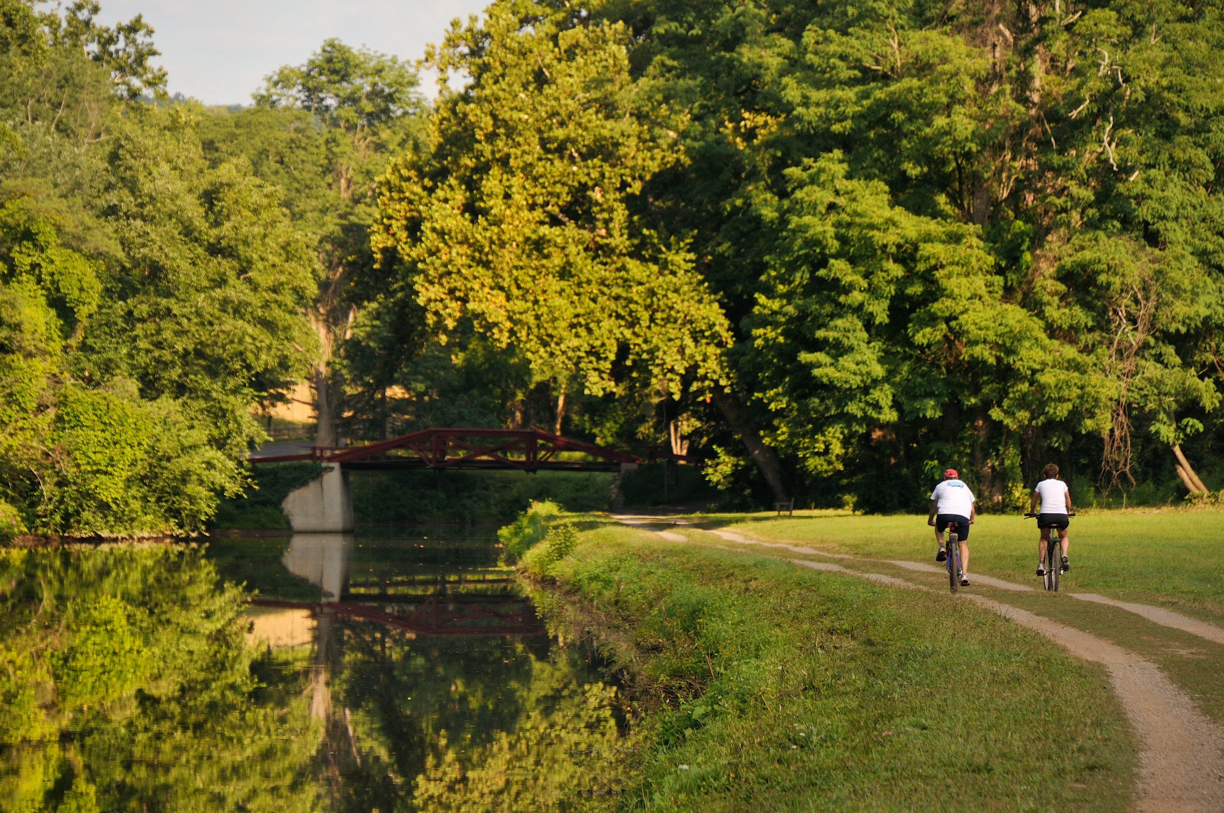 Biking along the Delaware Canal Towpath