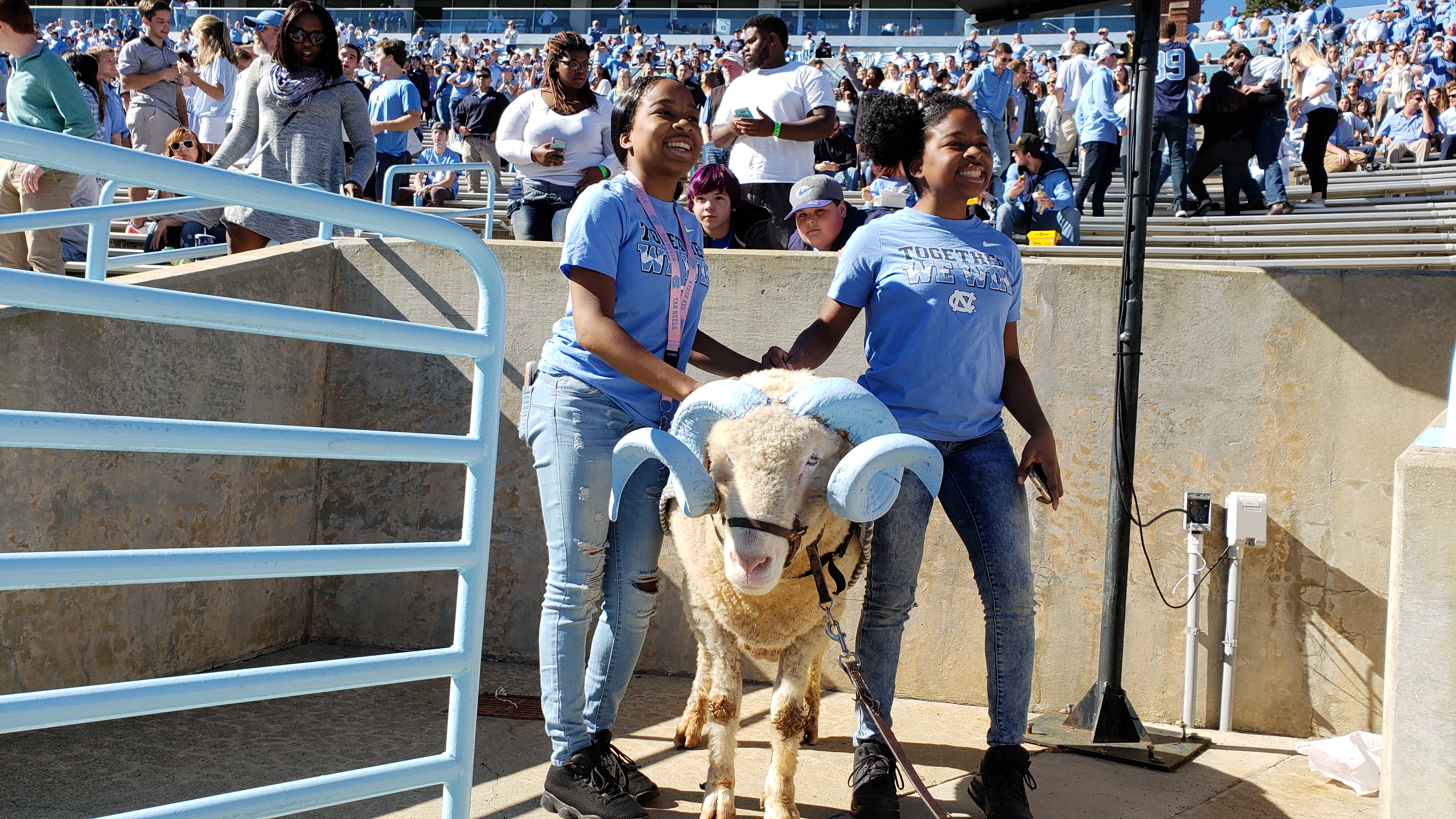 Girls with Real Ramses at Kenan Stadium