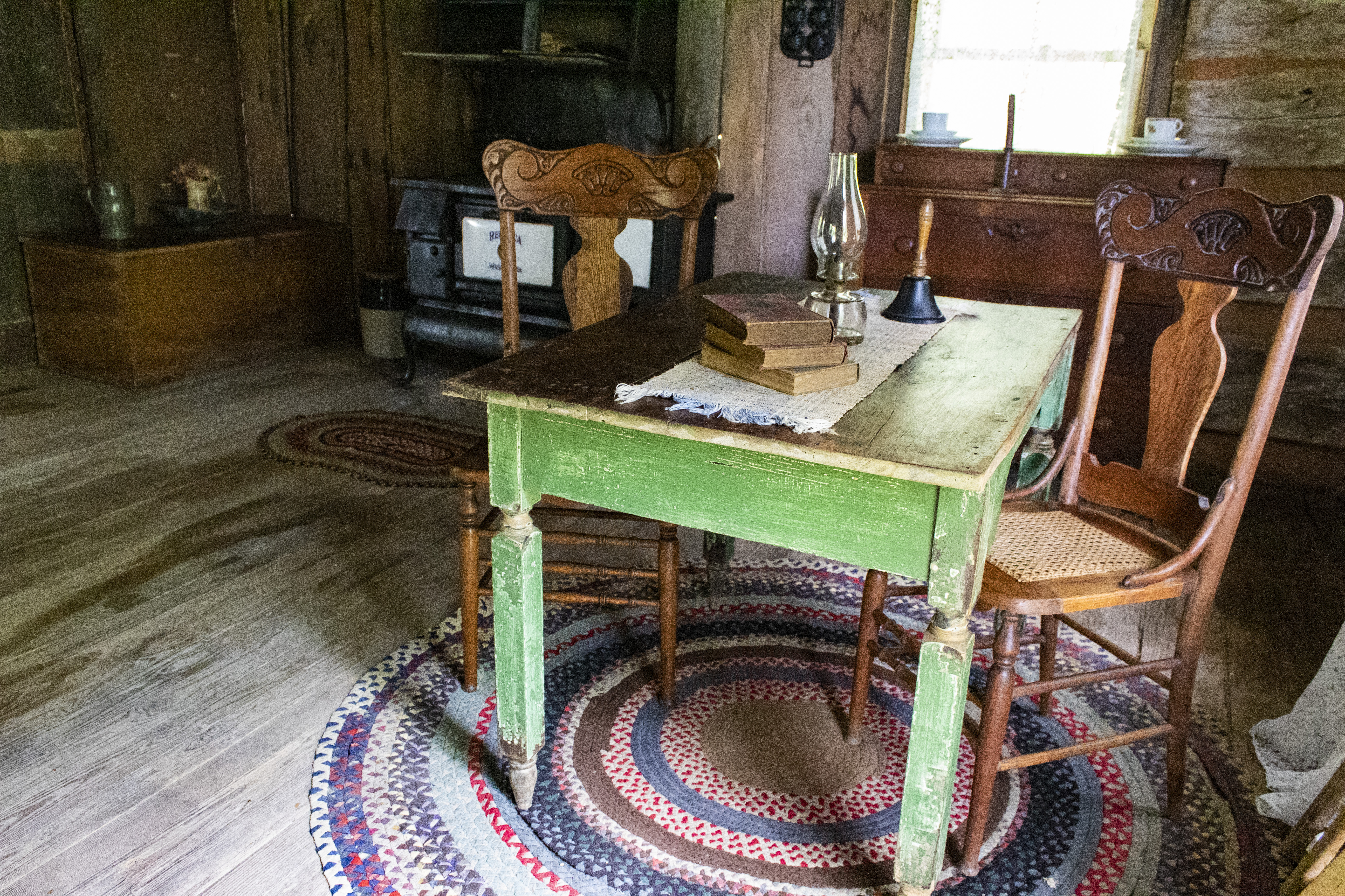 inside the teachers house at Historic Collinsville