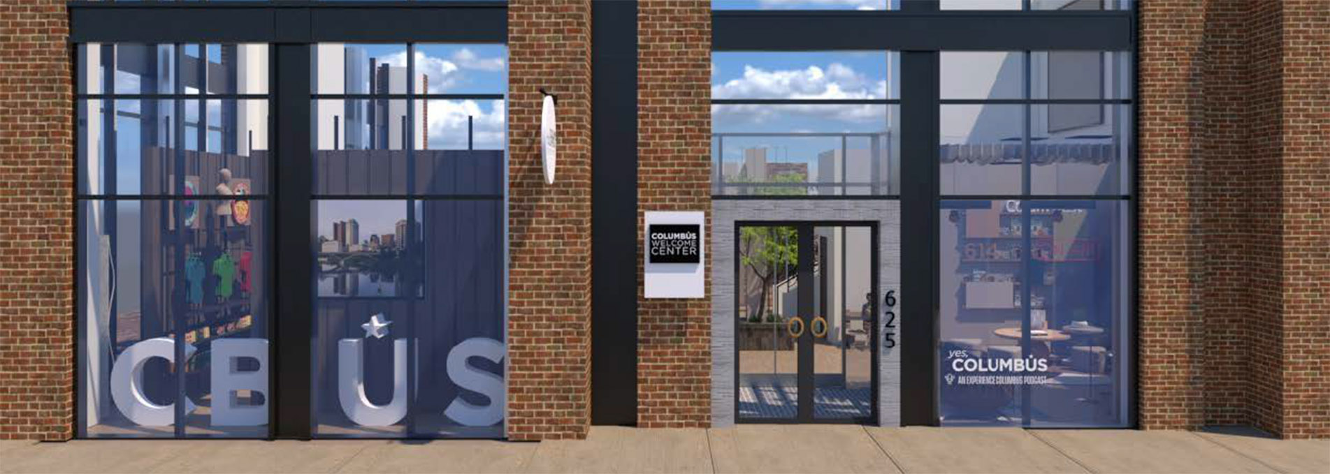 Rendering of Columbus Welcome Center