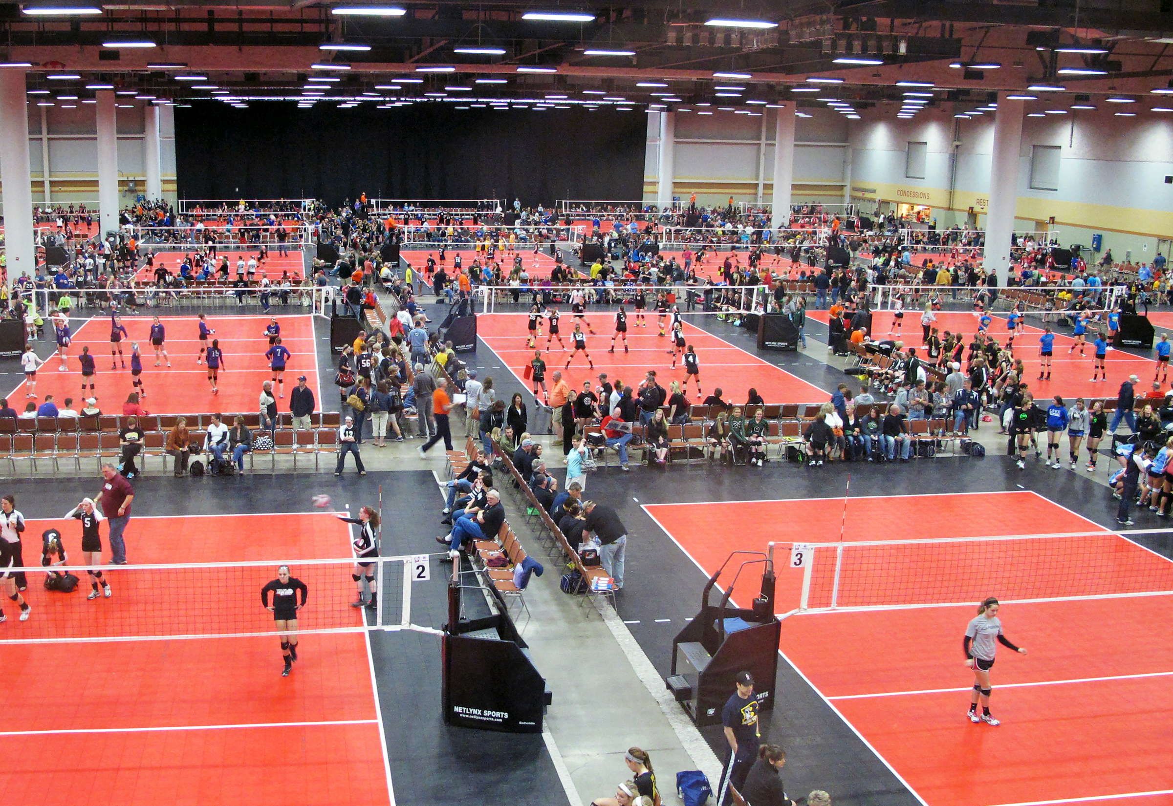 Volleyball tournament at the Iowa Events Center