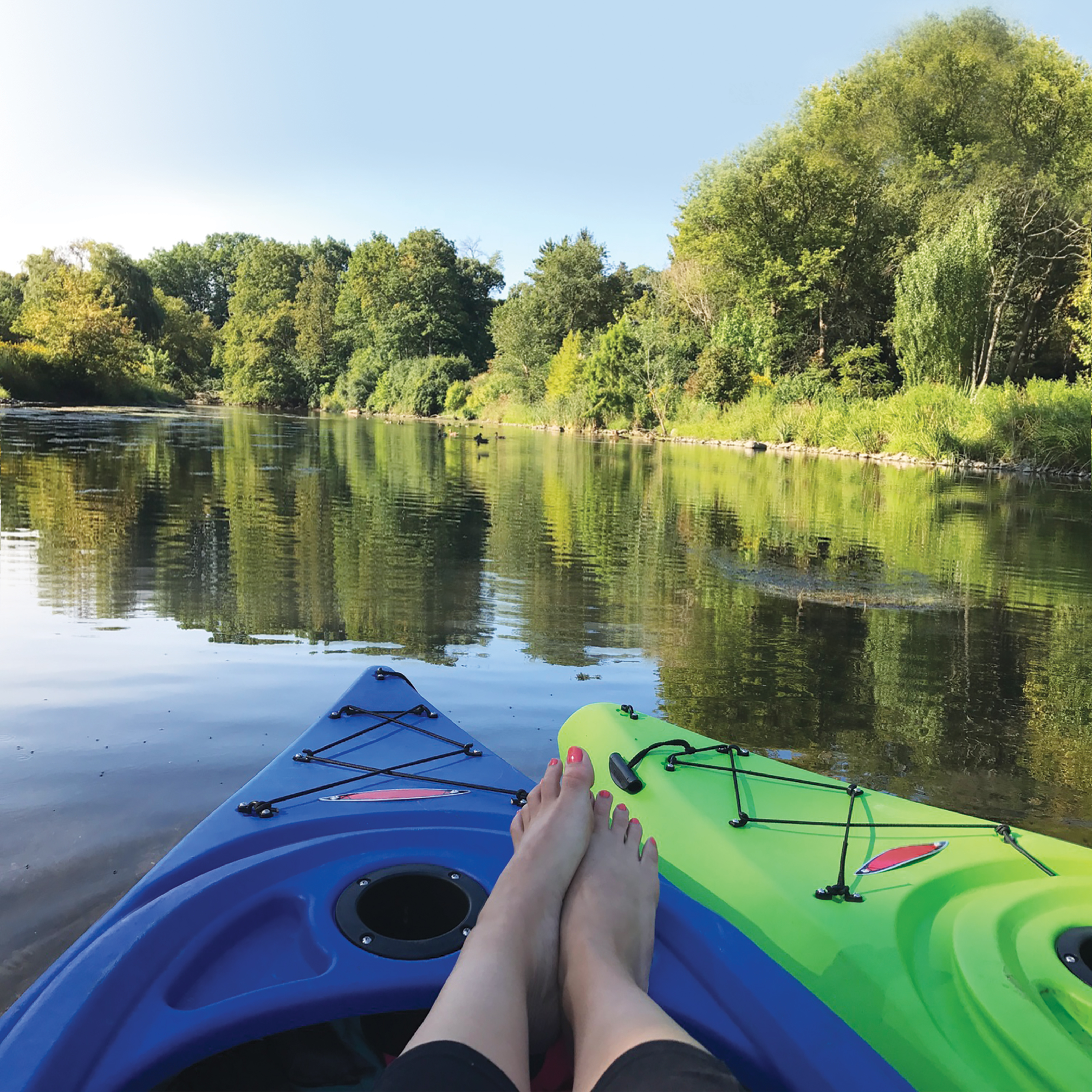 Kayaking in Waterfall Glen Forest Preserve in DuPage County