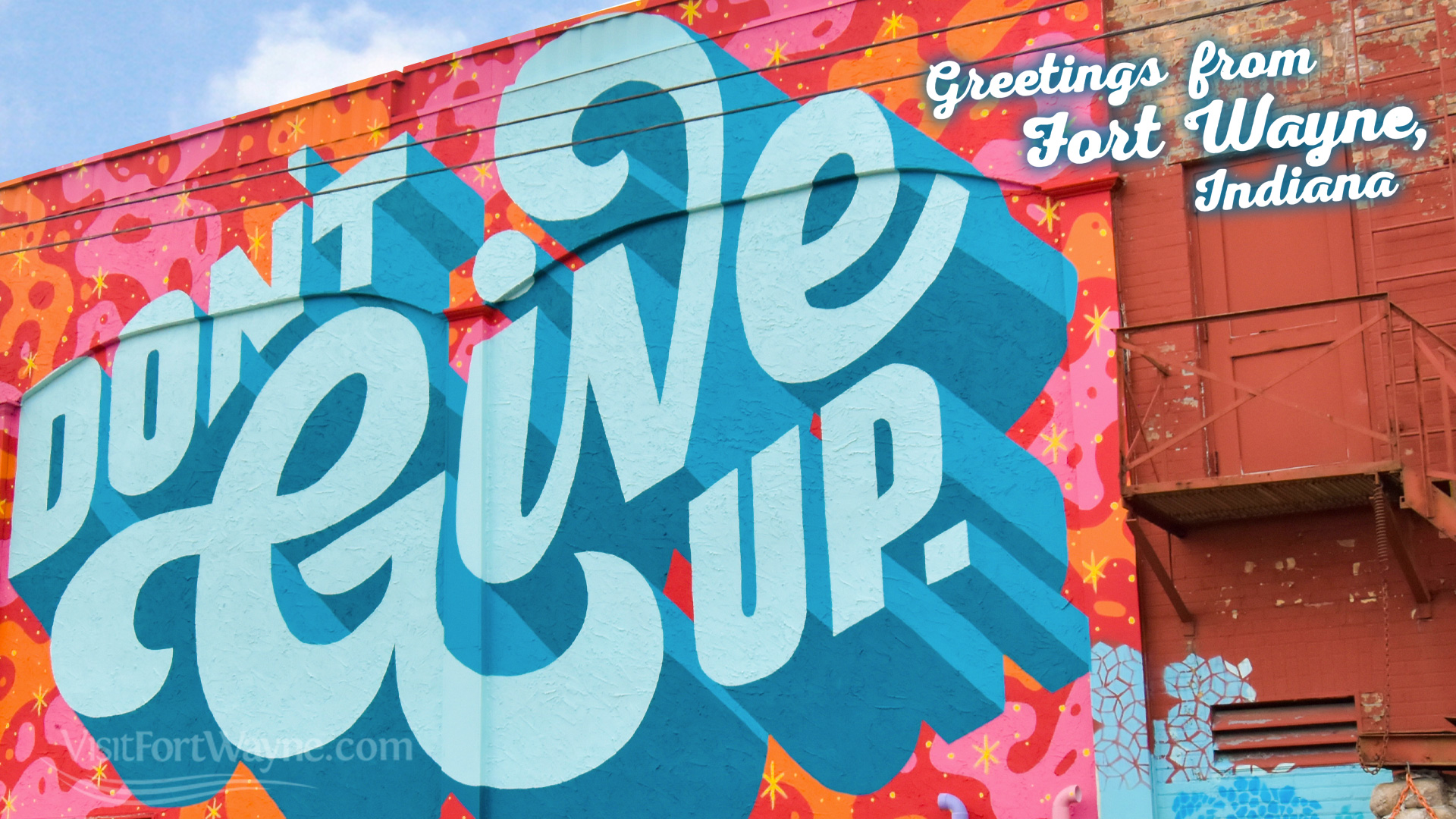 Don't Give Up Mural Zoom Background