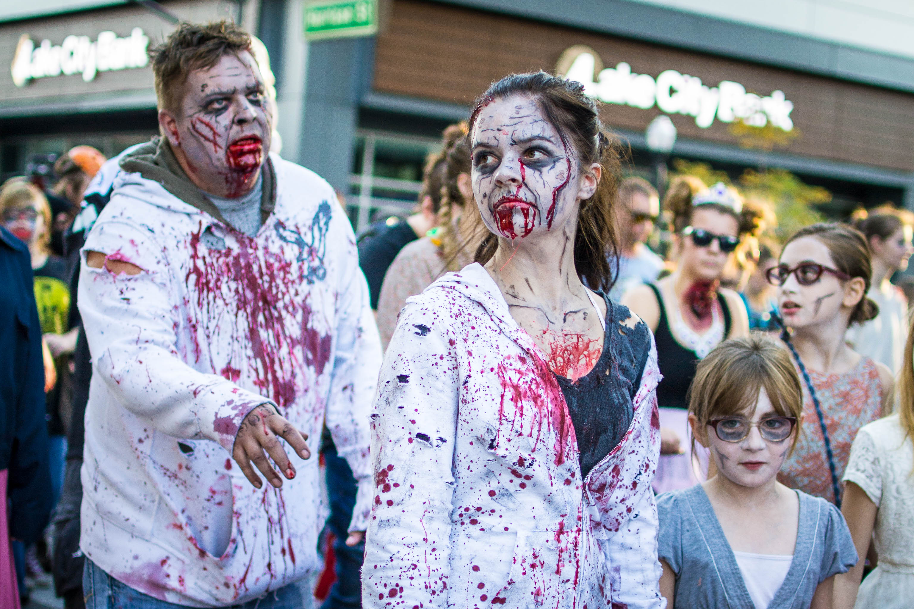Creepy creatures walking the streets during the annual Zombie Walk