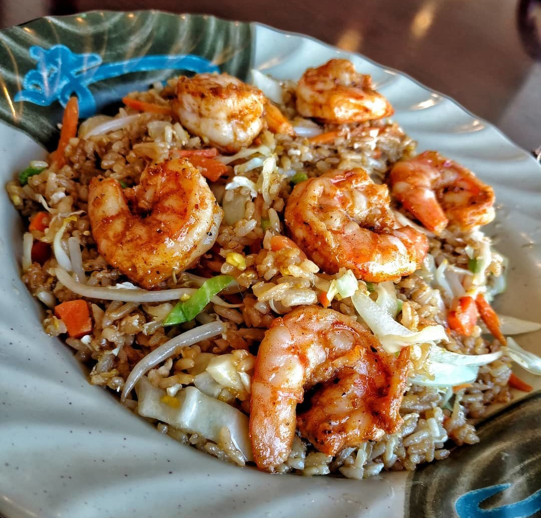 Shrimp and rice dish at West Coast Grill on South Calhoun Street
