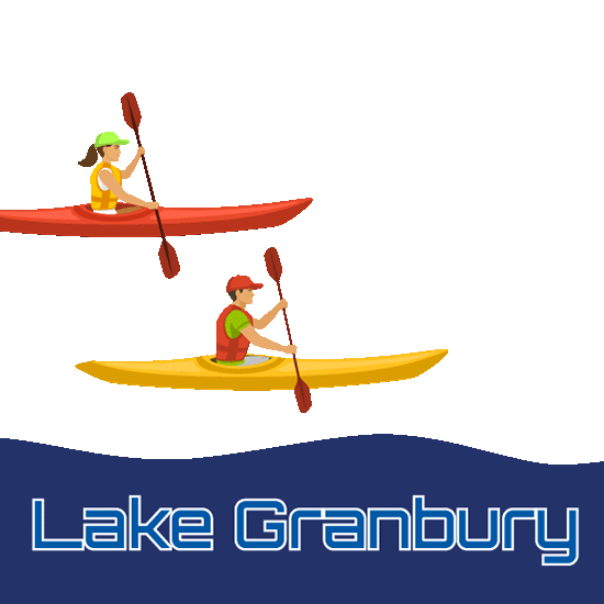 Kayaks on Lake Granbury gif