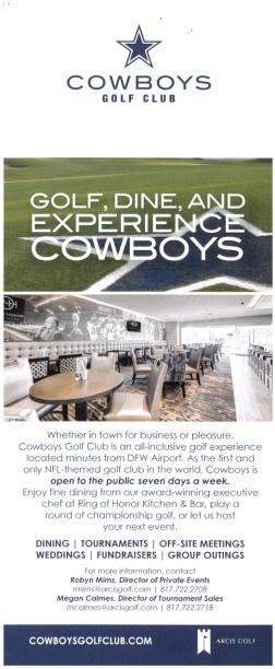 Cowboys Golf Club Rack Card
