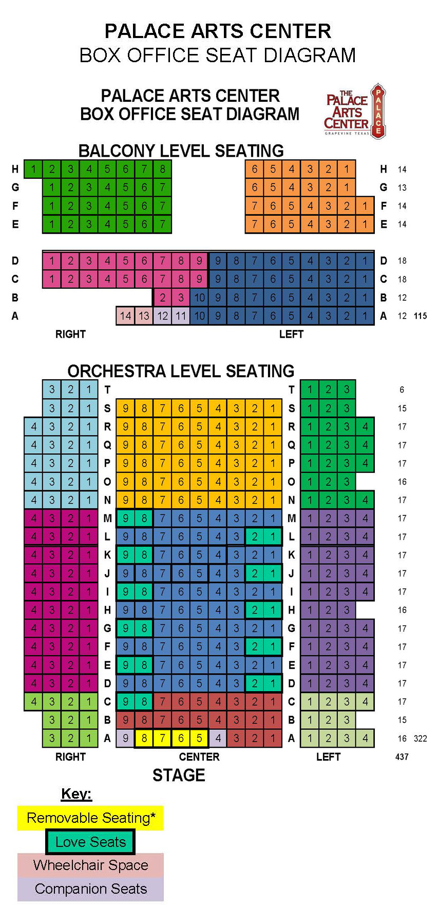 Palace Theater Grapevine Seating Chart