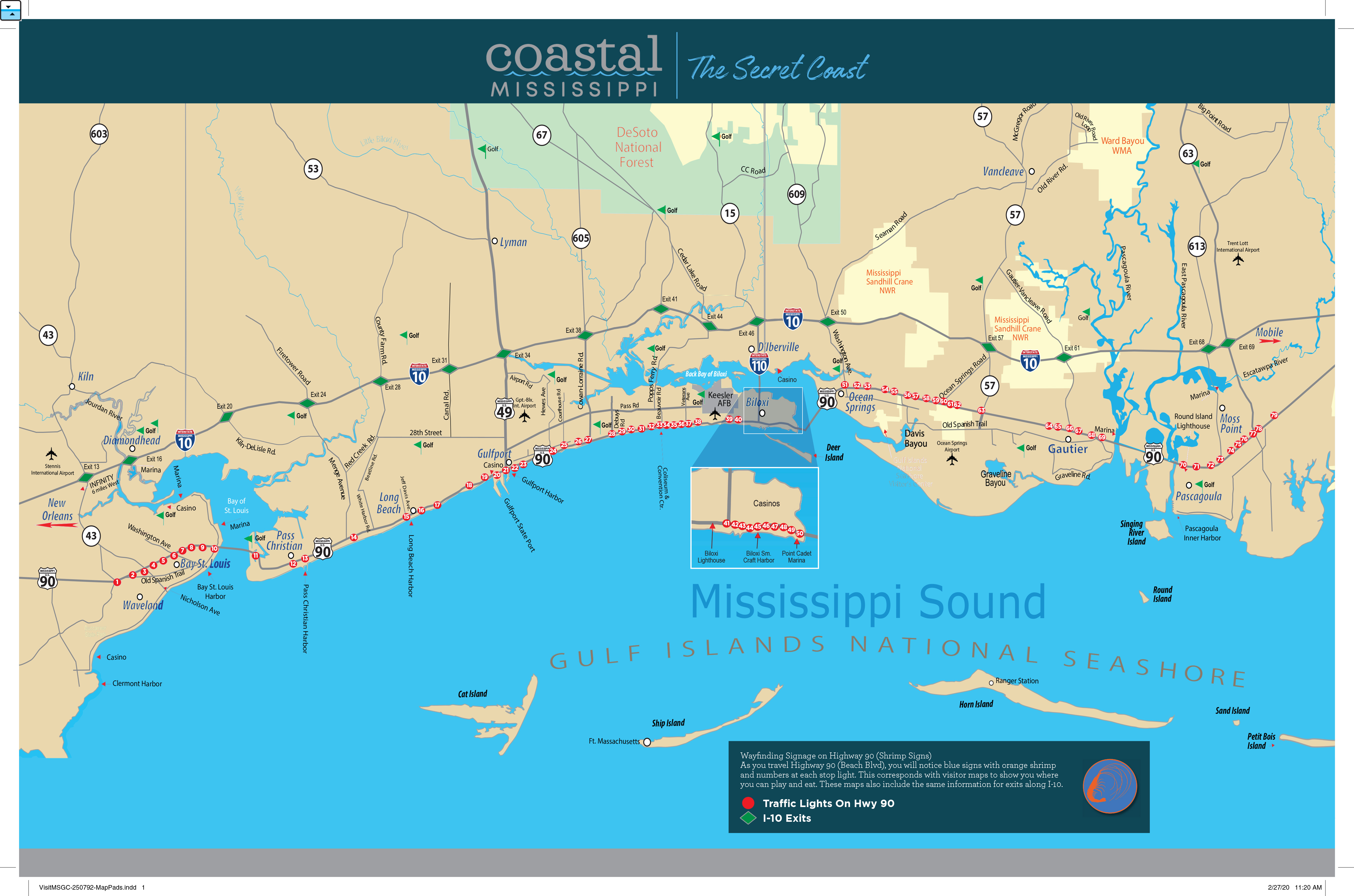 mississippi gulf coast map Mississippi Gulf Coast Maps Directions To Coastal Mississippi mississippi gulf coast map