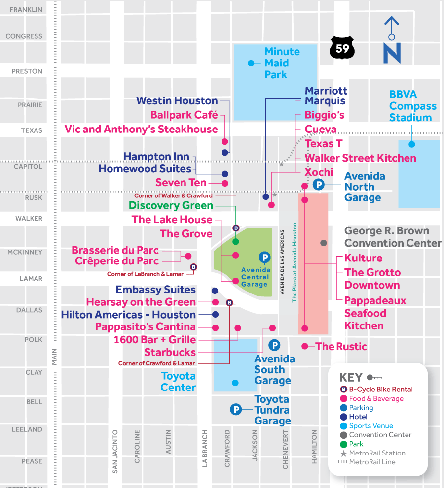 Avenida Houston Map