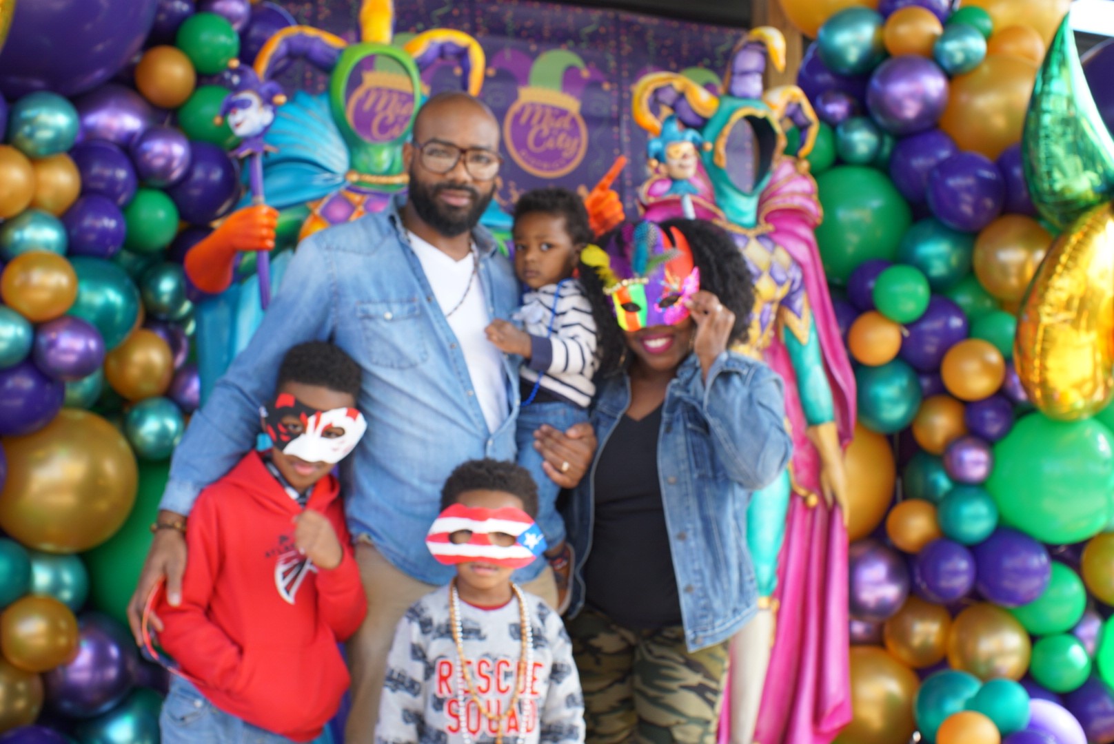 Family In Front of Ball Pit Zenovia The Camp