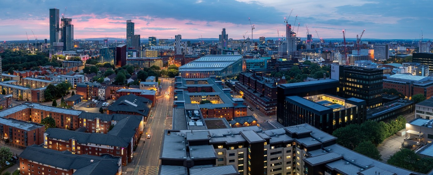 Greater Manchester at dusk