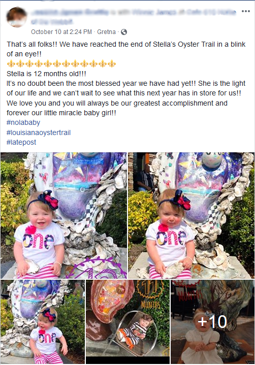 Stella's Facebook Post