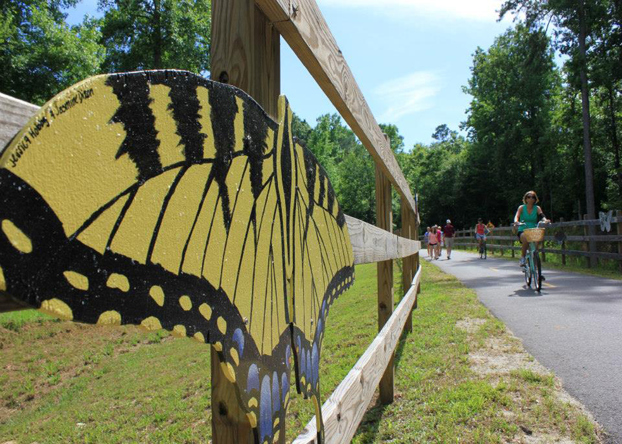 Enjoy artwork from local students along the Clayton River Walk in Clayton NC.