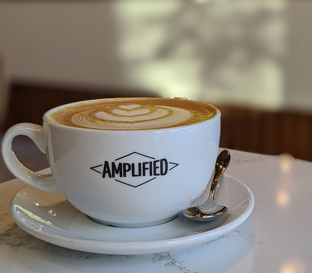 Eggnog Latte at Amplified Cafe