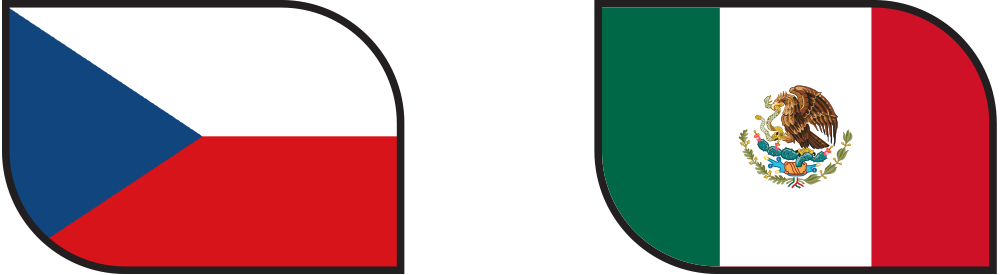 Czechia vs Mexico flags