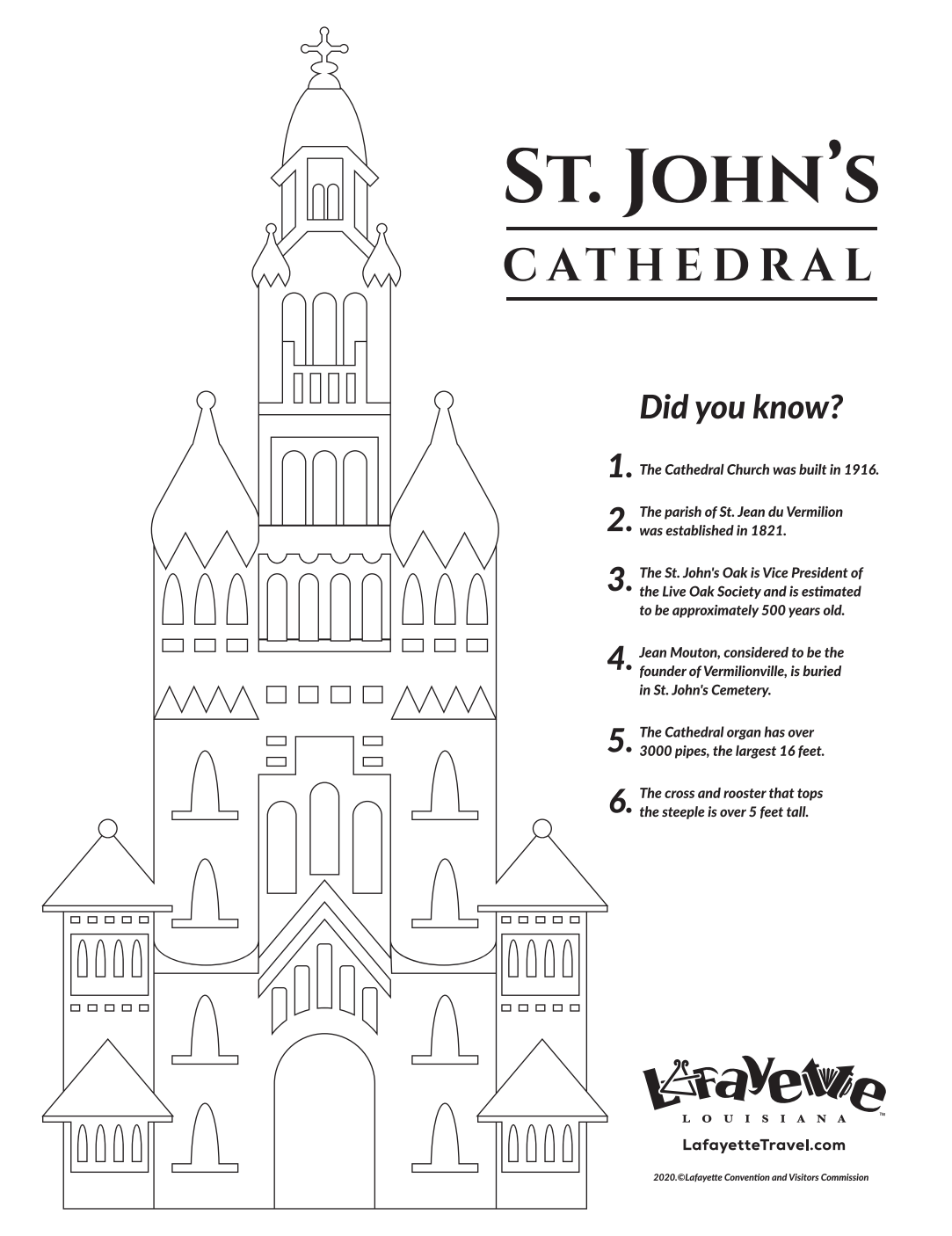 Cathedral of St. John Coloring Sheet