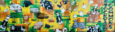 A mural at the stockyards for PRHBTN.