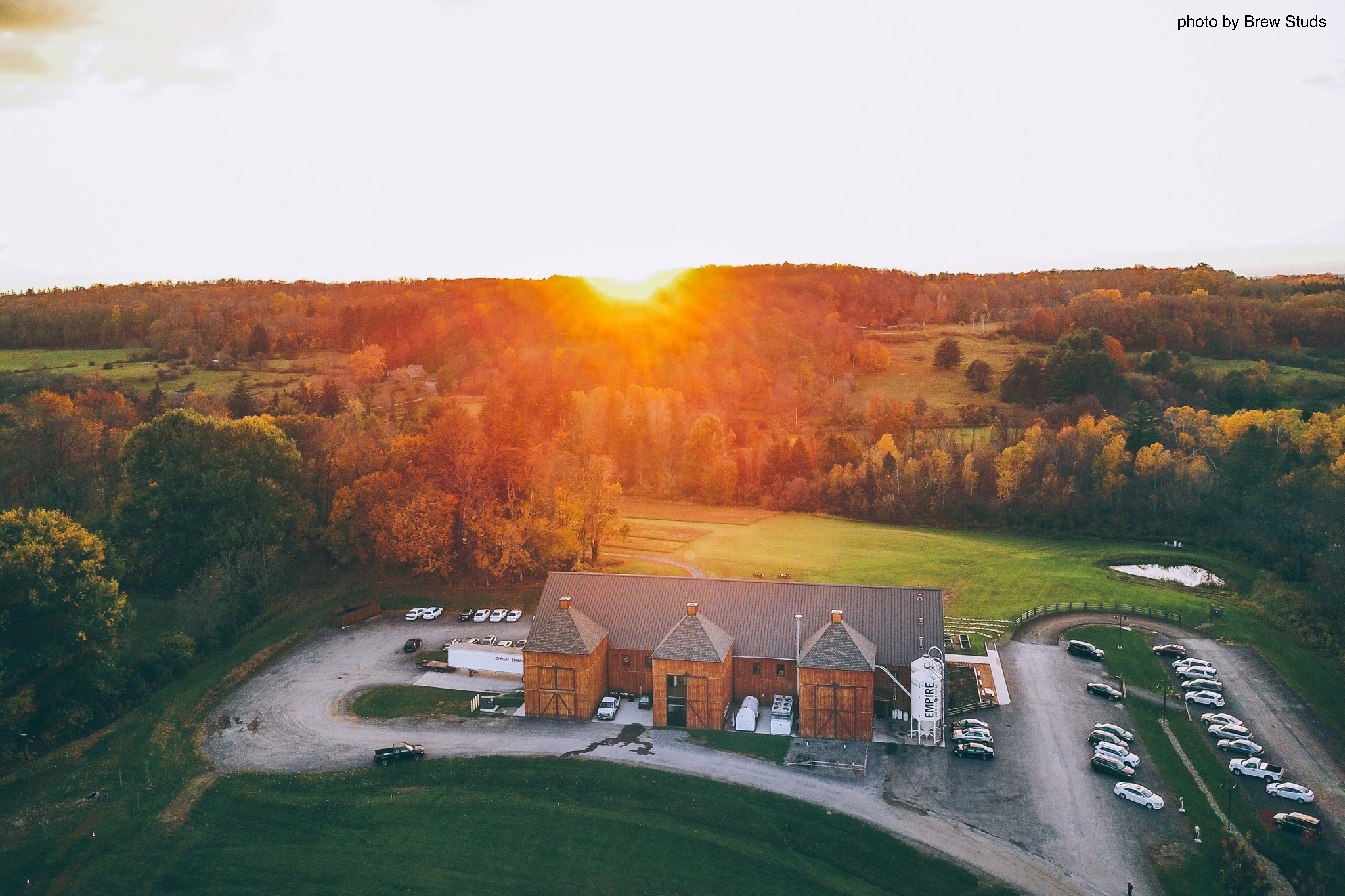 Empire Farm Brewery from the Air