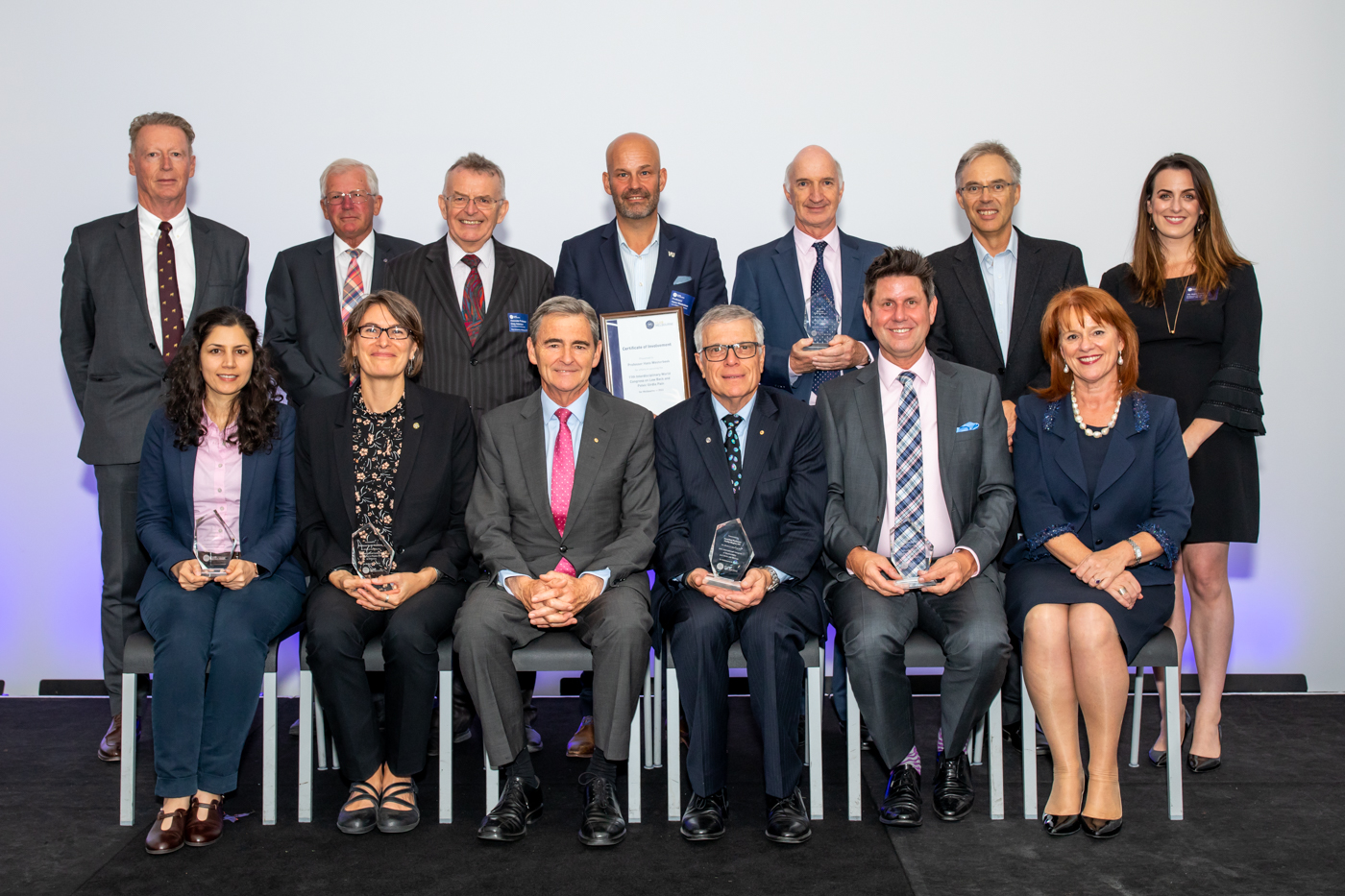 Club Melbourne Ambassador 2018 Awardees with John Brumby, Peter King and Karen Bolinger