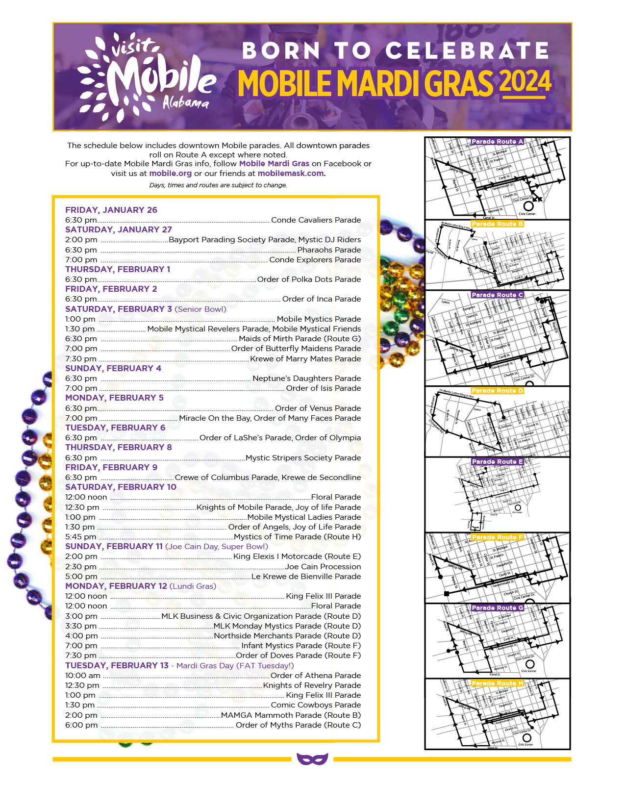 2025 Mardi Gras Parade Locations