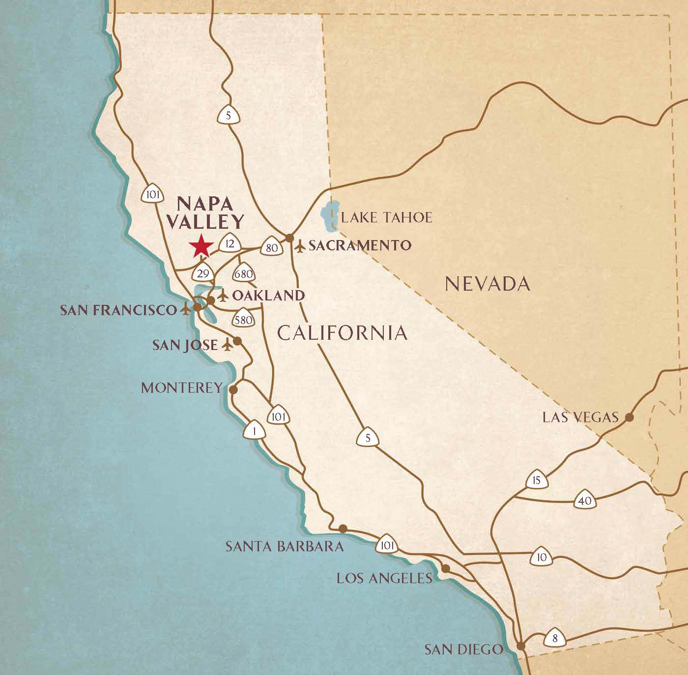 map crescent city ca closest airport near