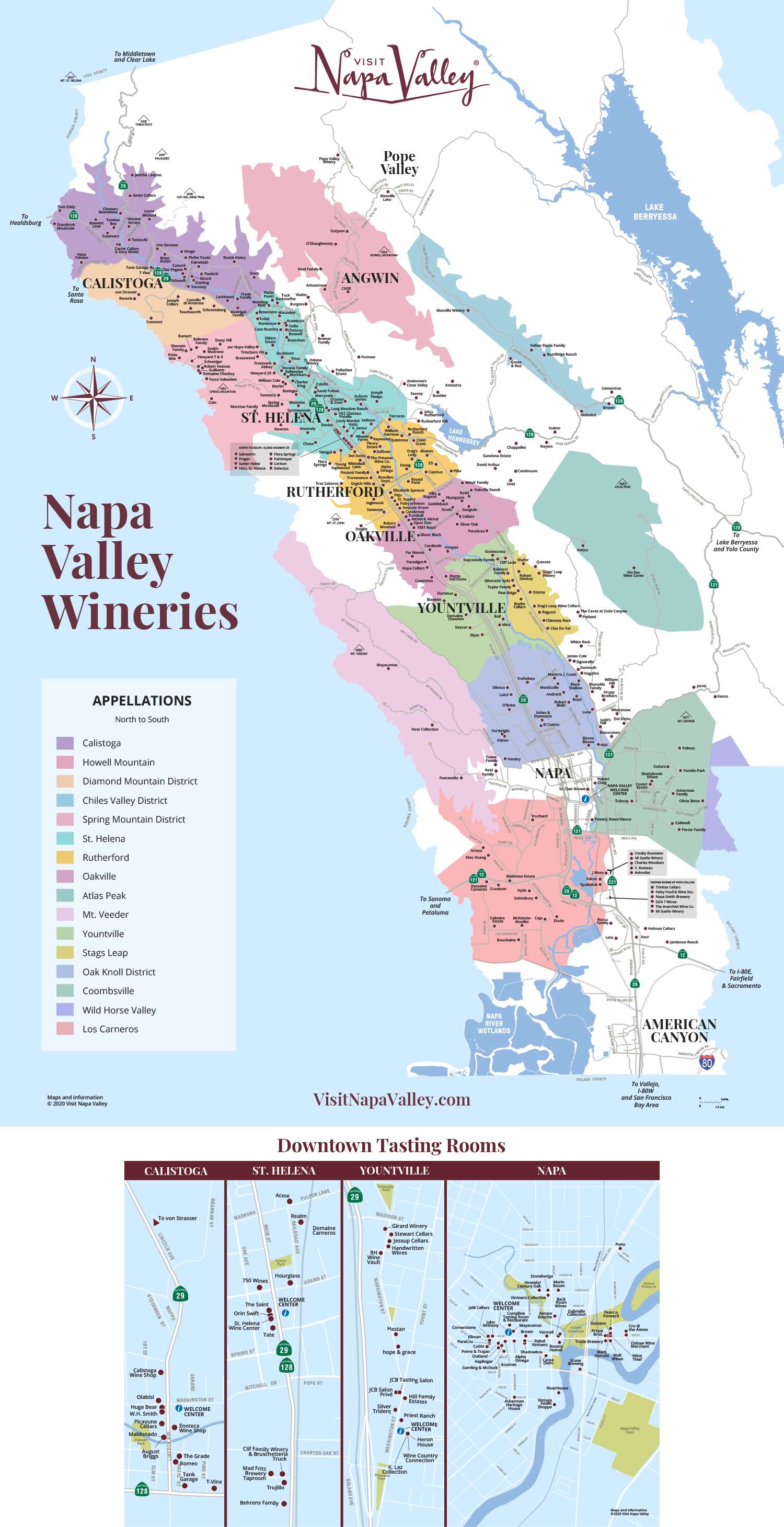 Napa Valley Winery Map Printable Printable World Holiday