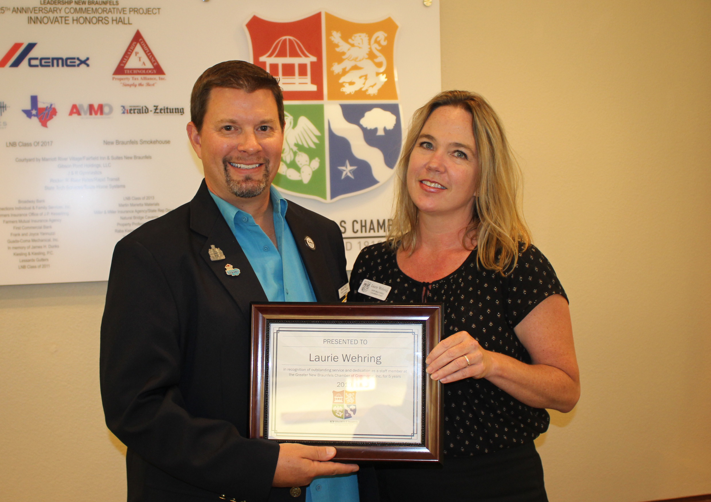 Laurie Wehring, five year anniversary