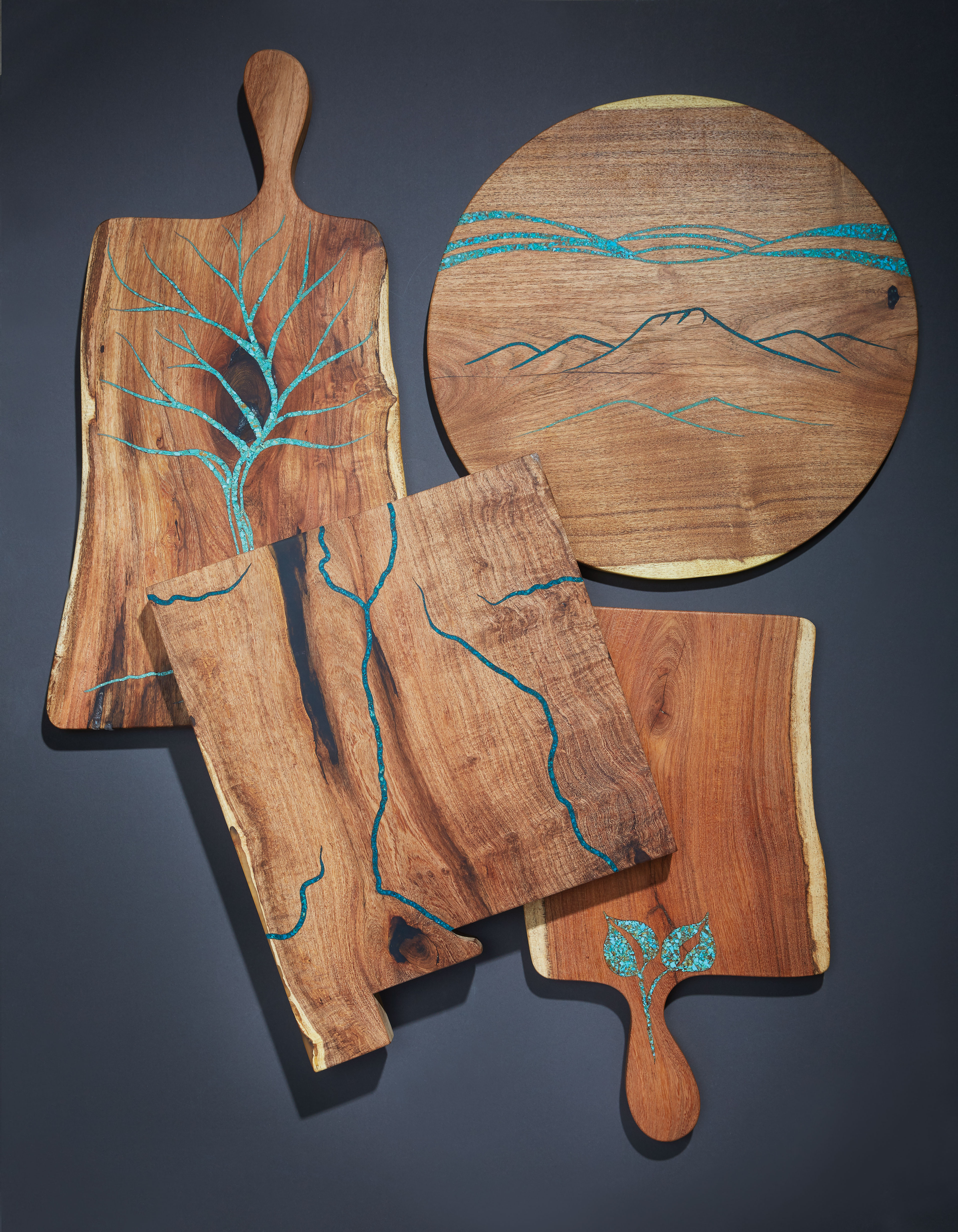 Pieces from Wild Edge Woodworks current collection