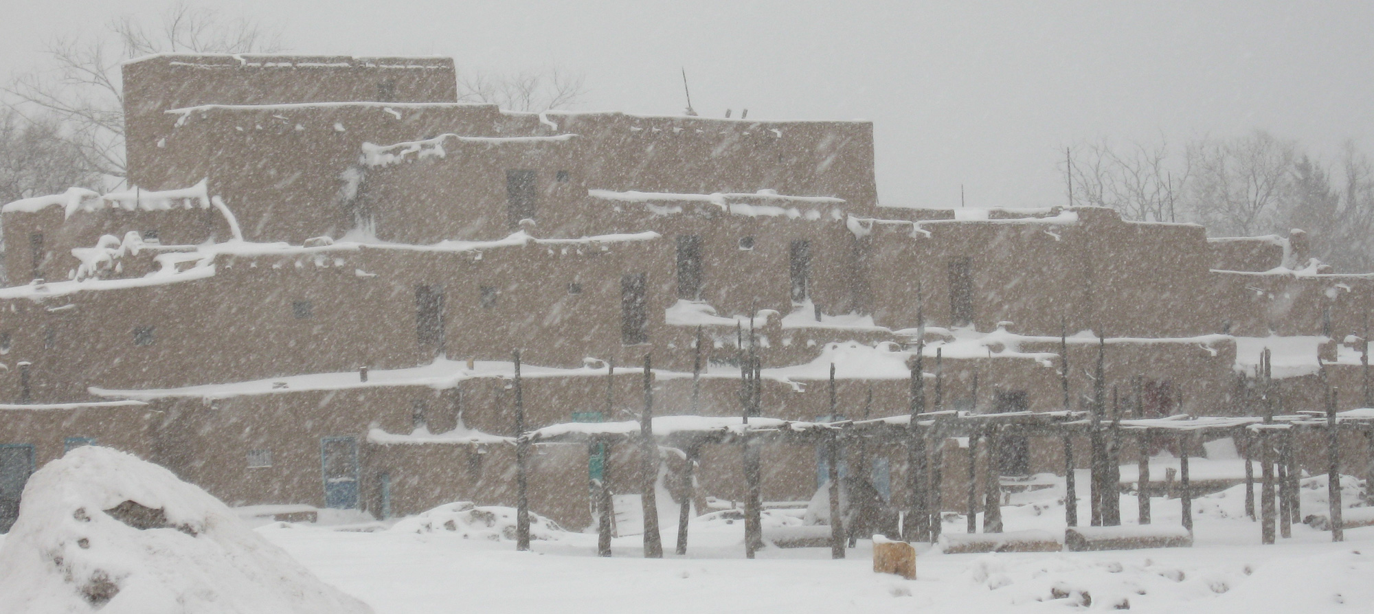 Taos Pueblo in Snow