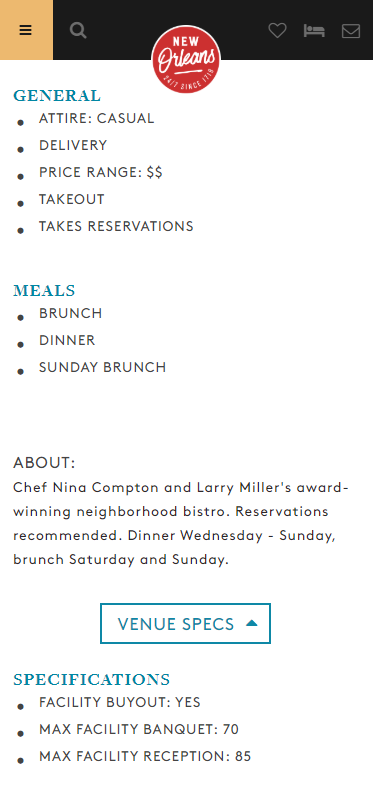 Restaurant Listing Details