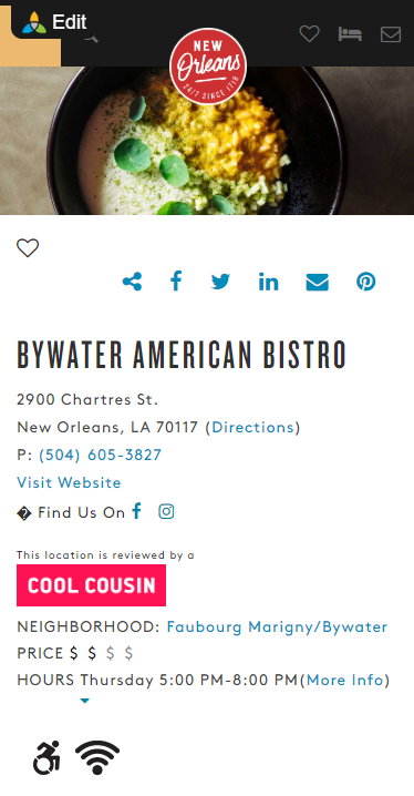 Restaurant Listing Top