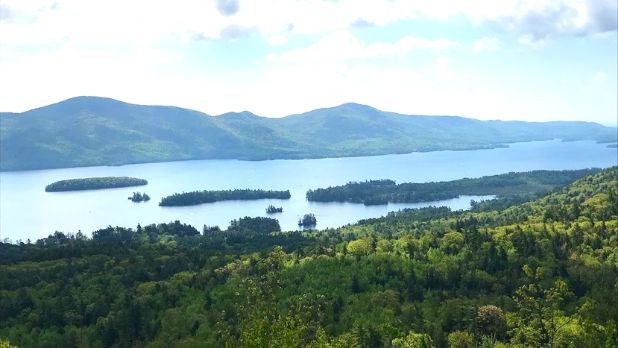 View of islands in Lake George