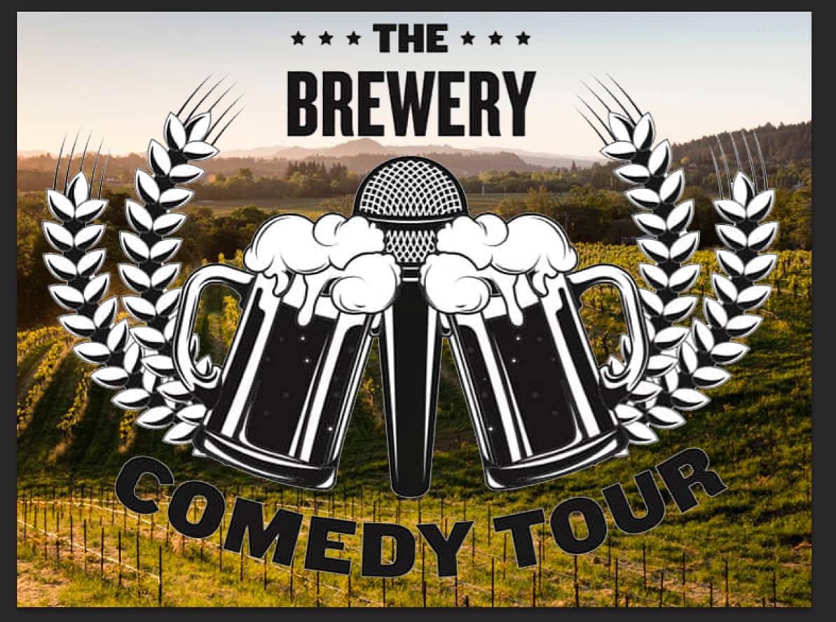 logo for the brewery comedy tour, happening March 8, 2019 at Wooden Cask Brewing Company in Newport Kentucky