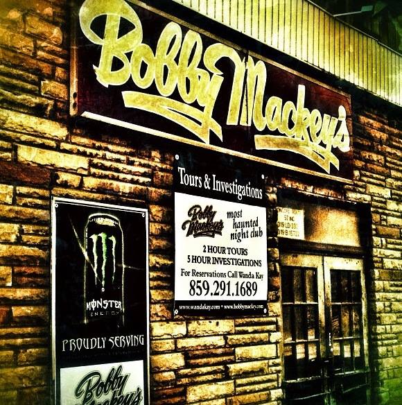 photo of the sign at bobby mackey's bar in northern kentucky, which is said to be one of the most haunted locations in america