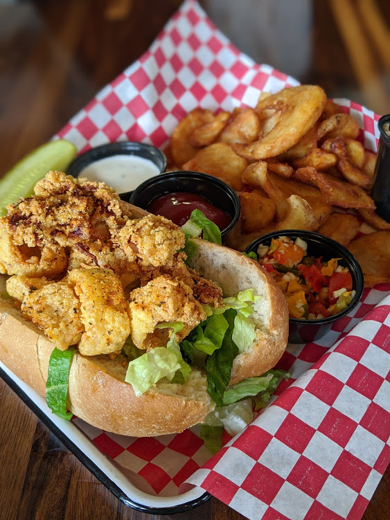 libbys southern comfort special of the day calamari poboy sandwich
