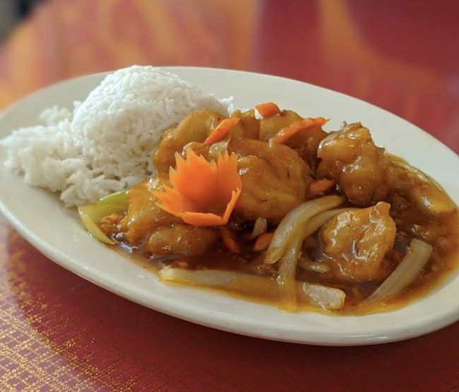 general tso shrimp dish at siam orchid in bellevue ky