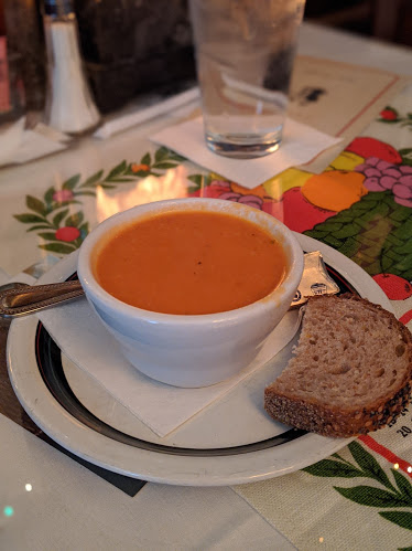 photo of a cup of tomato soup at york street cafe in newport ky