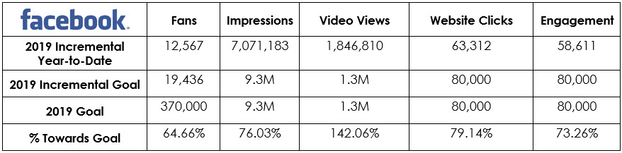 Social Media - Consumer Facebook Metrics