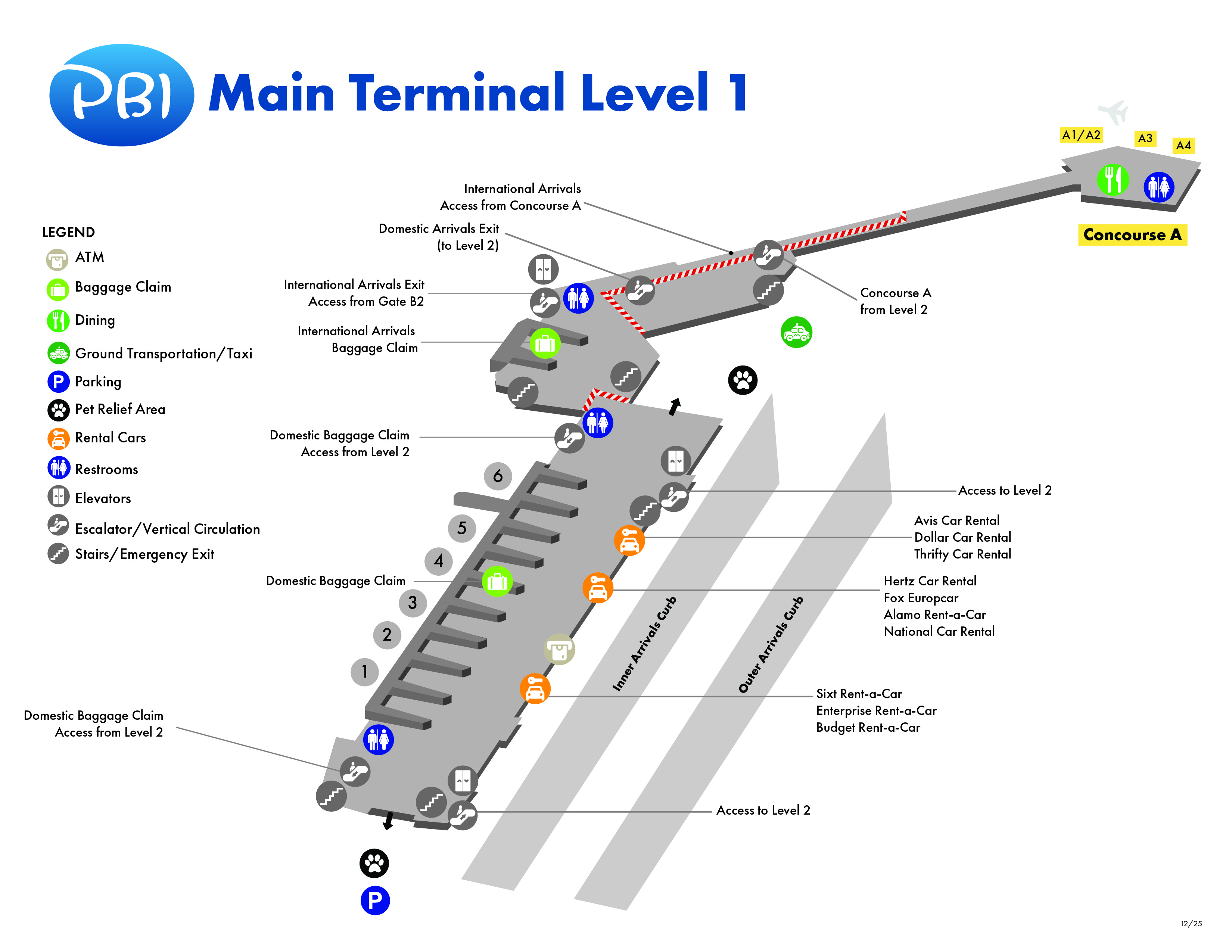 Palm Beach Airport Map Pbi Printable Terminal Maps Palm Beach Airport Map Pbi Printable Terminal Maps