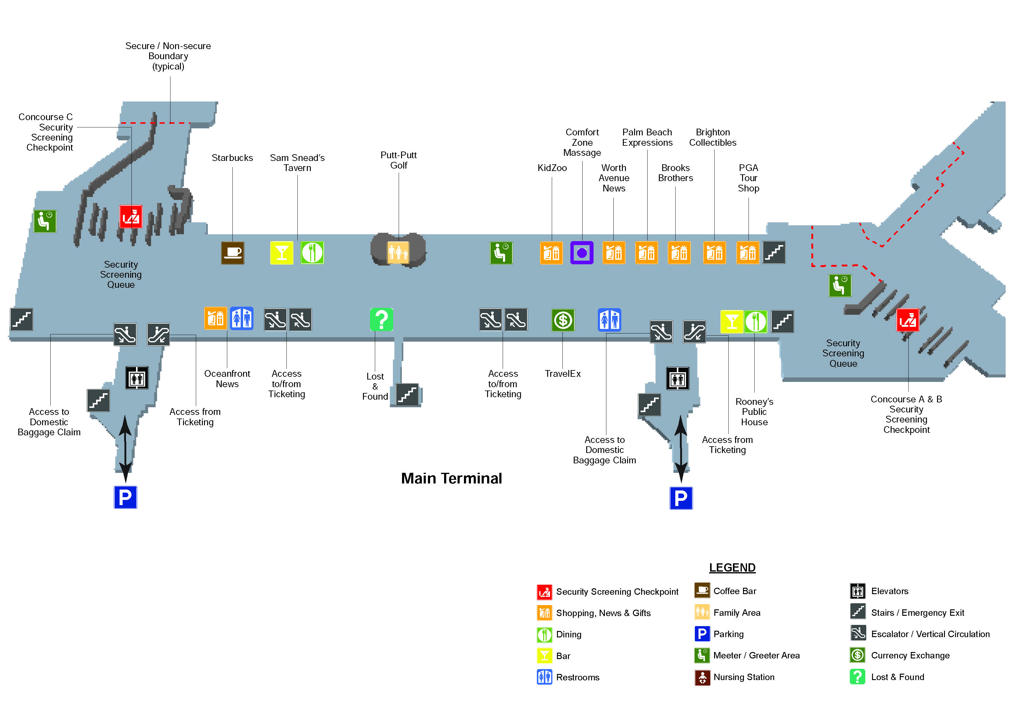 Map Of West Palm Beach Airport Terminal Maps | Palm Beach International Airport