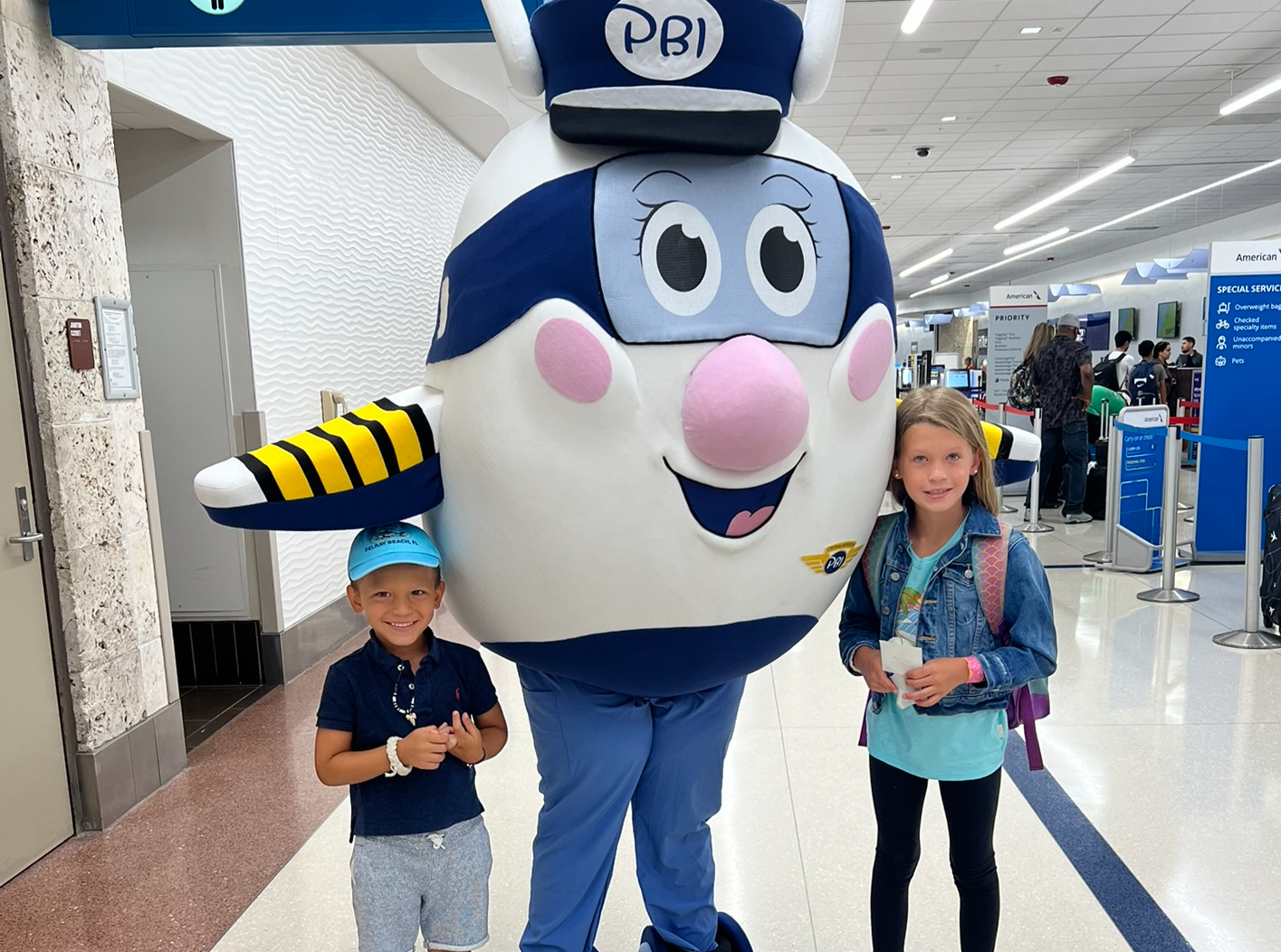 Passengers at check-in desk