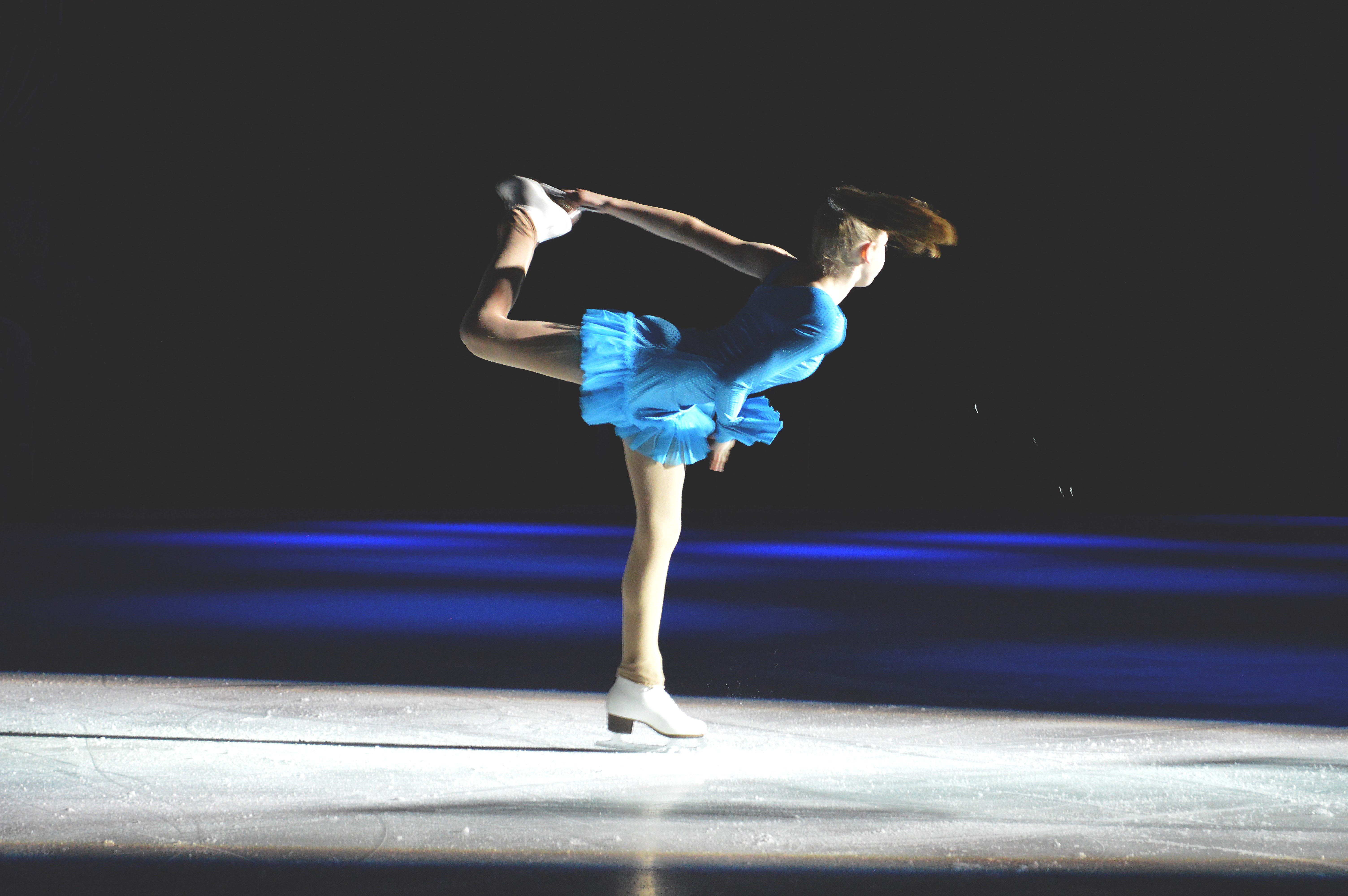 Spring Ice Show - spinning girl in blue
