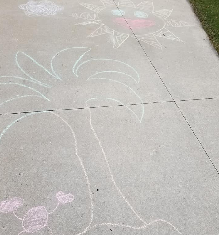 Driveway chalk art