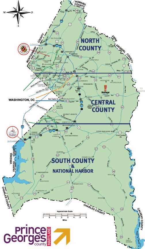 Prince George S County Map With Cities Maps & Visitors Center | Prince George's County, Maryland